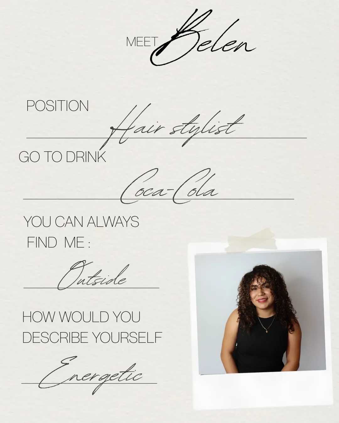 Belen from Miguel's Beauty Salon